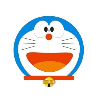 矢量机器猫印花图案