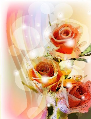 动感梦幻玫瑰花背景图片